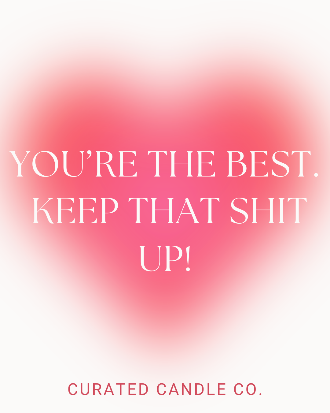 You’re the best, keep that shit up!